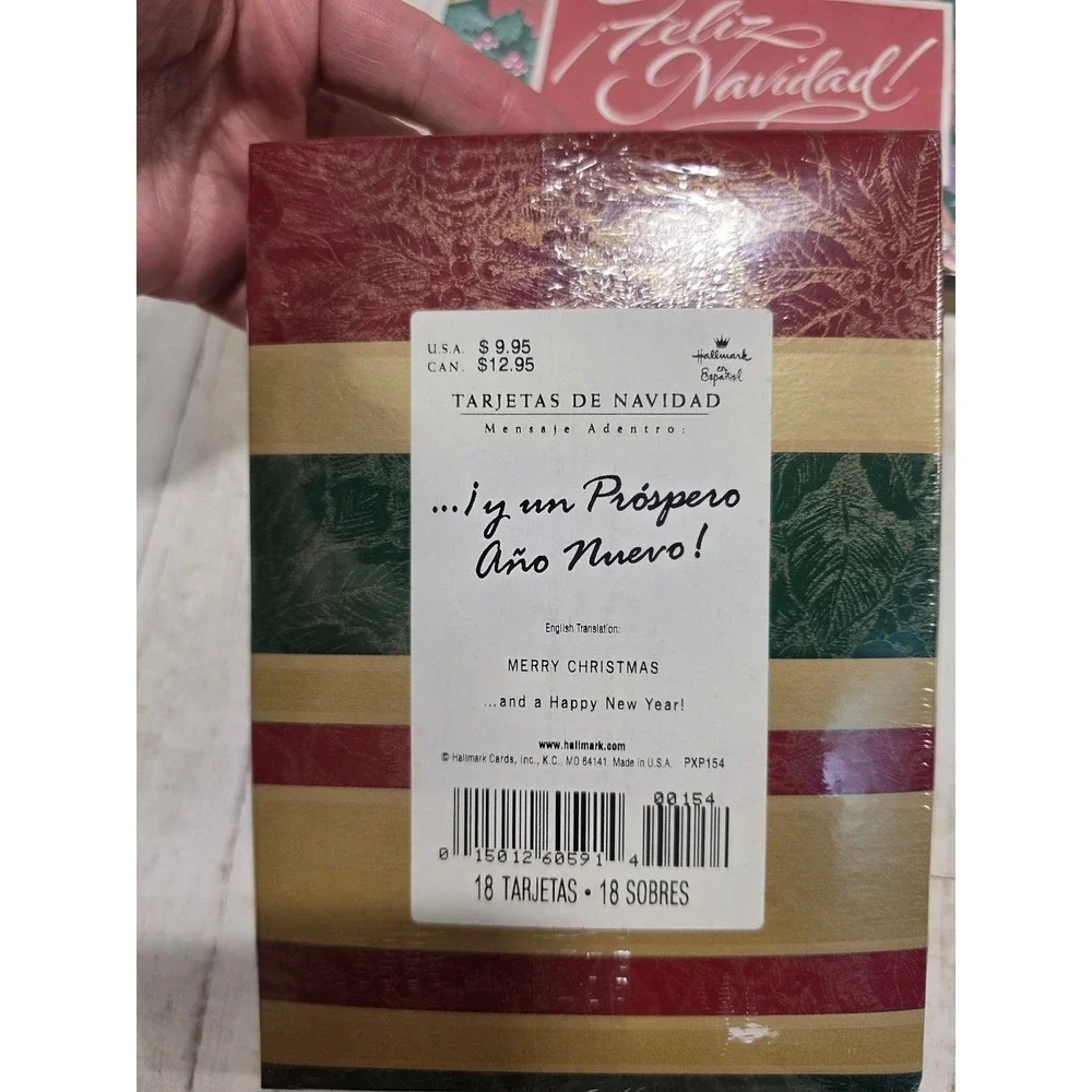 Hallmark en‎ Espanol Feliz Navidad Christmas Cards Lot of 35 cards & Envelopes